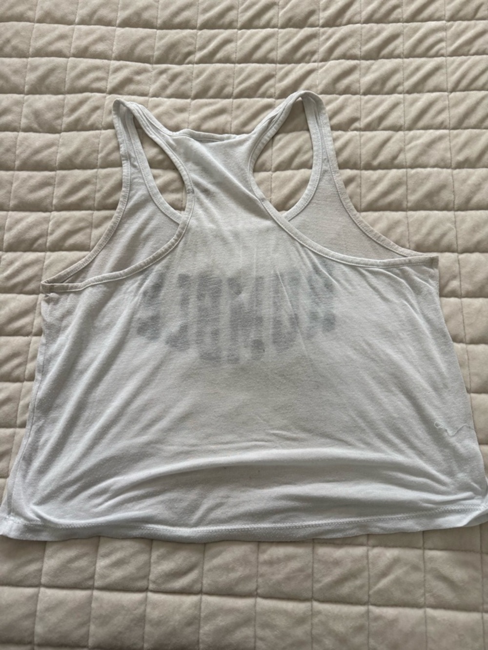 White 'RUMBLE' Racerback Tank Top - Picture 3 of 3